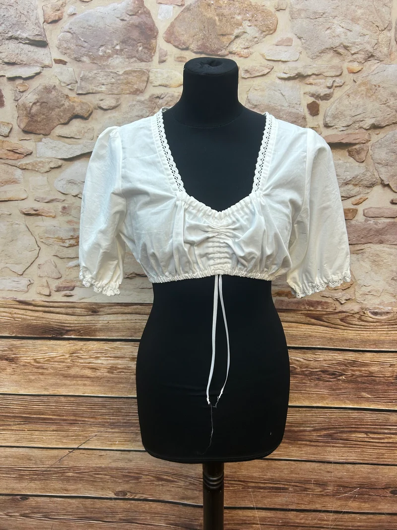 Vintage Dirndl blau rosa - 3-teilig, Gr.42