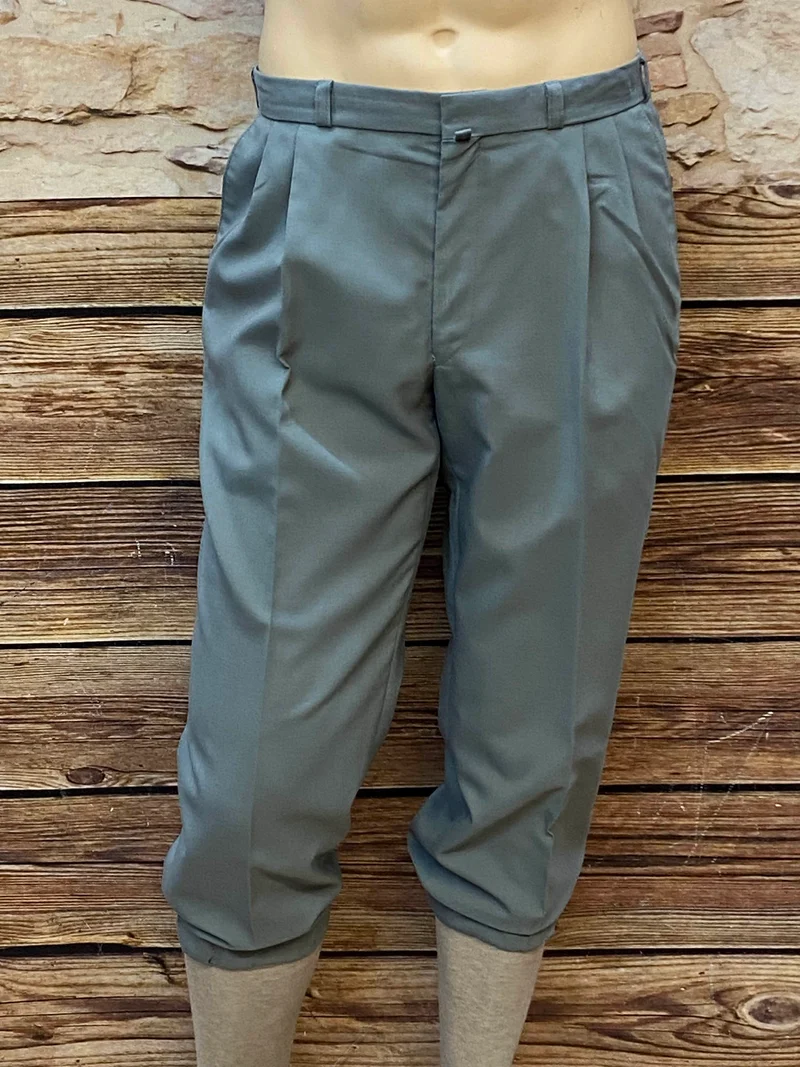 Grau-grüne Knickerbocker Hose Herren Gr. 50 – Oldtimer-Stil