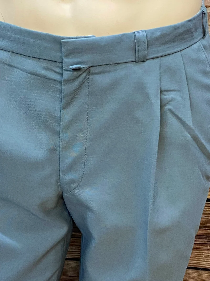 Grau-grüne Knickerbocker Hose Herren Gr. 50 – Oldtimer-Stil