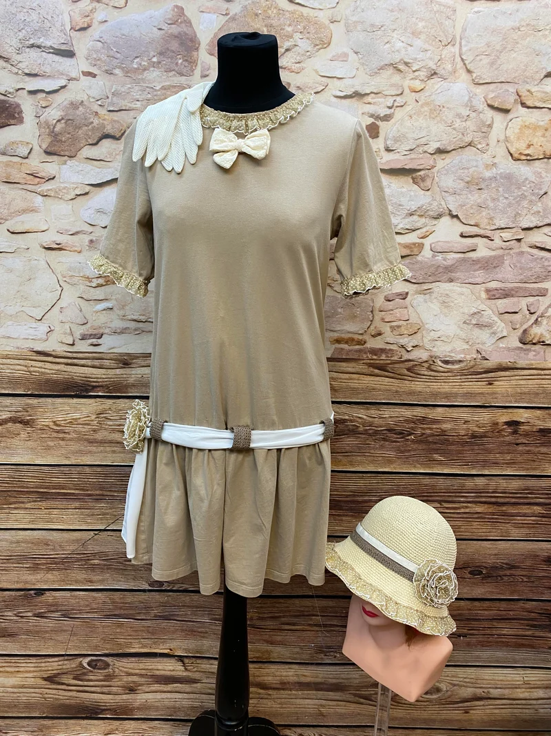 20er Jahre Tageskleid Gr. 36-38 mit Cloche