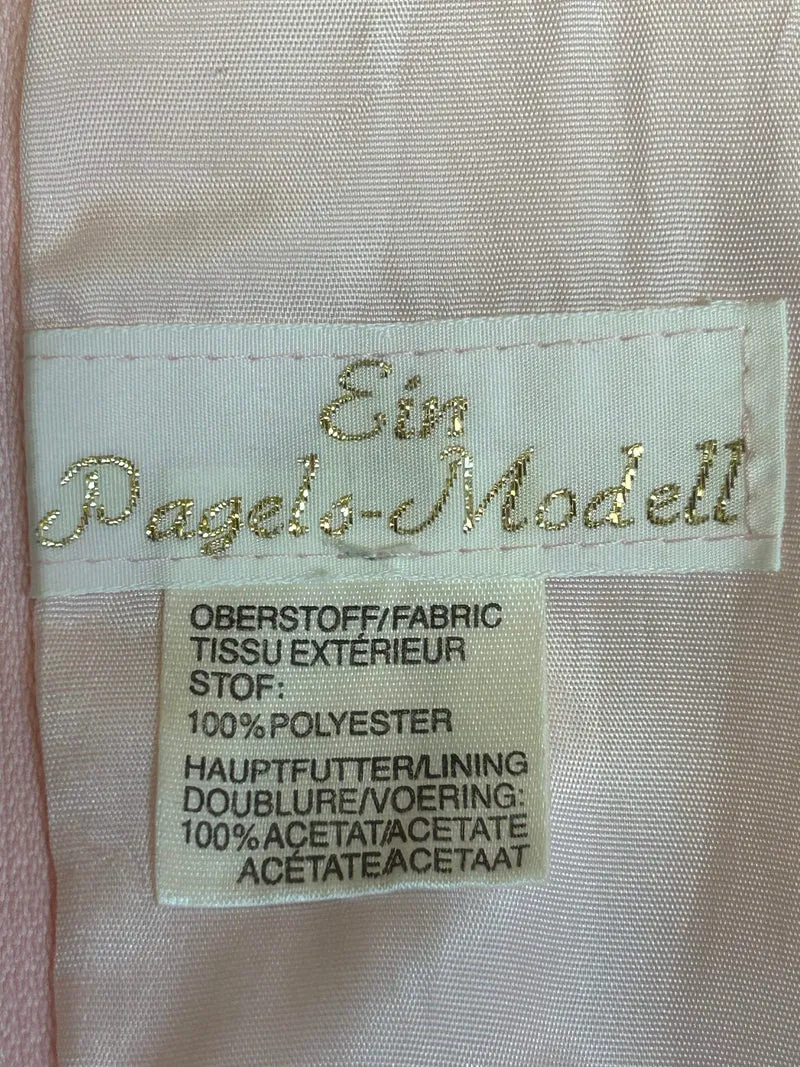 Rosafarbenes Spitzenkleid + Bolero, 70er-Romantik, Unikat