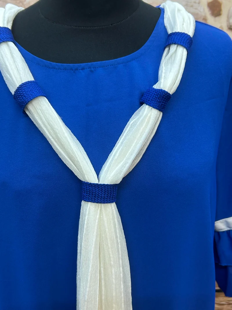 Royalblaues 20er-Jahre Kleid Gr. 42 mit Hut & Handschuhen