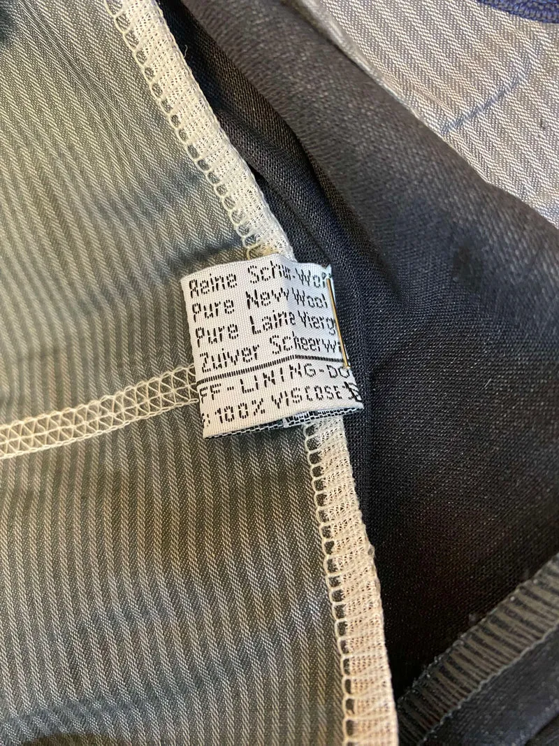 Dunkelgraue Schurwoll-Knickerbockerhose Herren Gr. 54