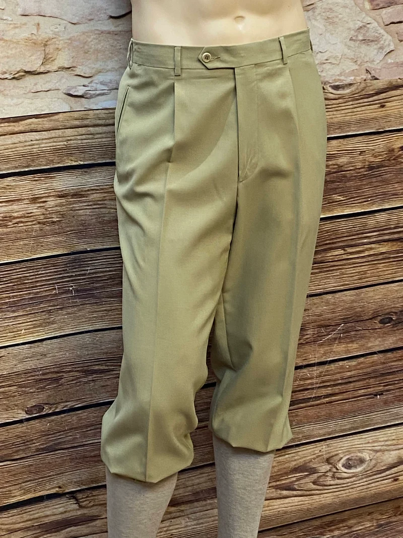 Beige-grüne Knickerbocker Hose Herren Gr. 54 – 20er Jahre Stil