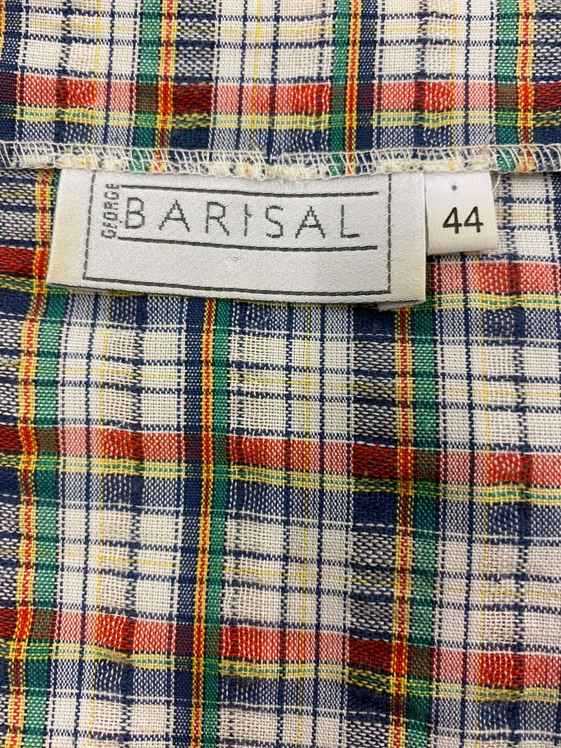 Vintage Landhaus Trachtenbluse kariert Gr. 44