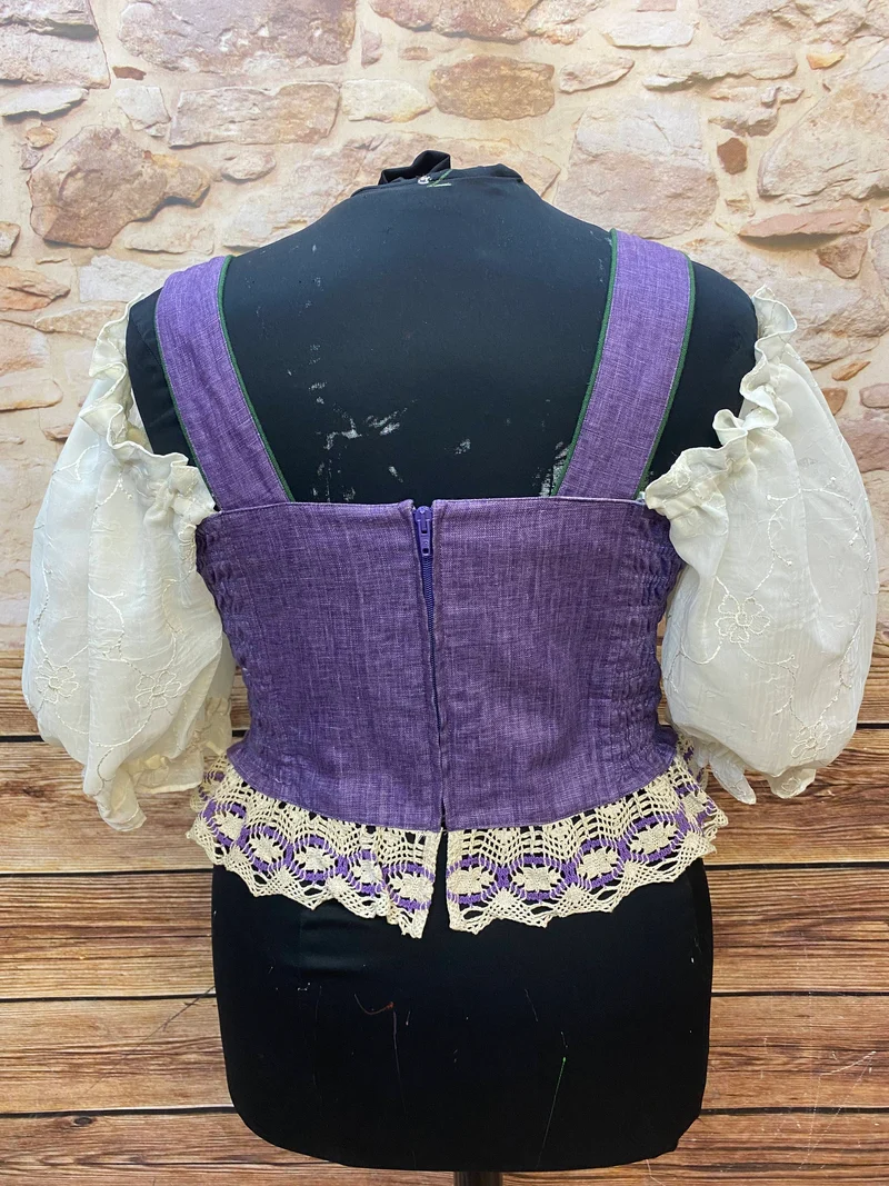Trachtenmieder – Lila/Creme – Größe 48