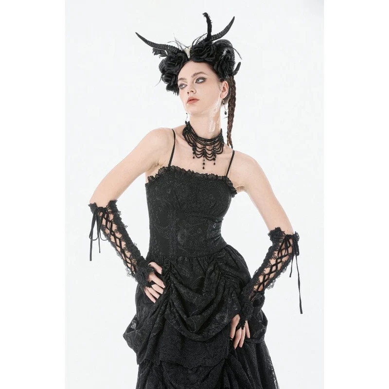 Gothic-besticktes Peplum-Unterkleid für Damen
