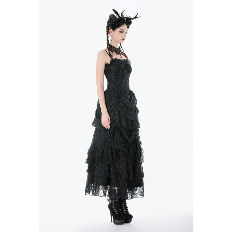 Gothic-besticktes Peplum-Unterkleid für Damen