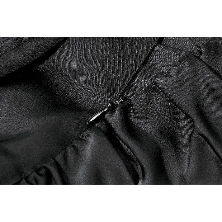 Gothic-Maxikleid mit Lagen aus Spitze und Raffungen für Damen – Hochzeitskleid