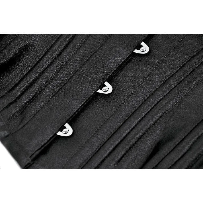 Punk-Unterbrustkorsett für Damen, einfarbig, zum Schnüren