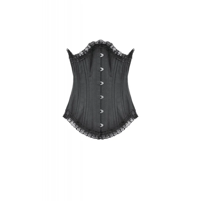 Gothic-Unterbrustkorsett für Damen mit unregelmäßiger Schnürung
