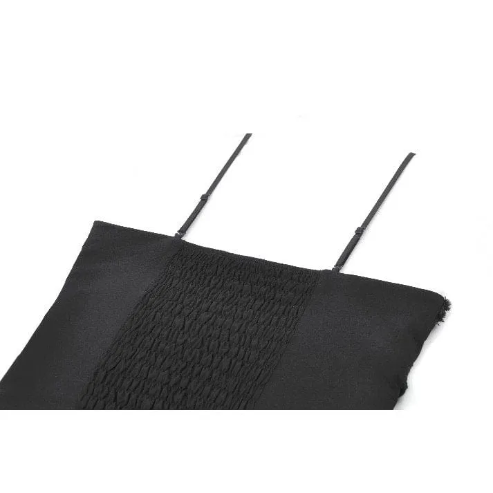 Punk-Bustier mit Lochmuster und Karomuster für Damen
