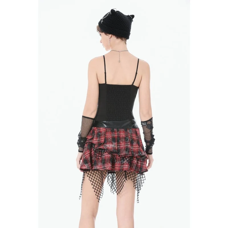 Grunge-Rock mit Kettenmuster und mehrlagigem Karomuster für Damen