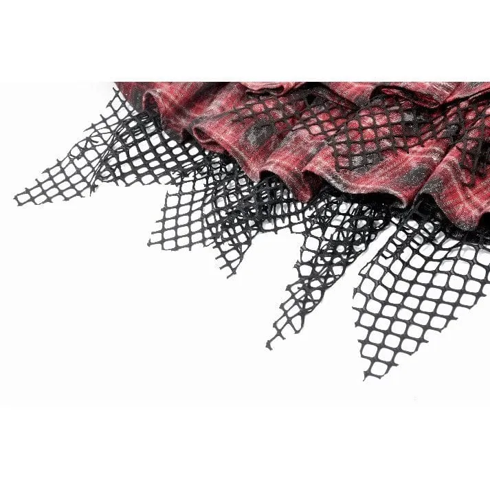 Grunge-Rock mit Kettenmuster und mehrlagigem Karomuster für Damen