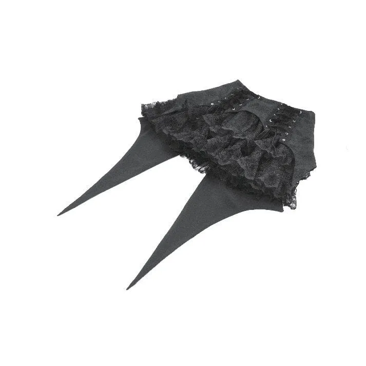 Gothic-Jacquard-Lagenrock aus Spitze mit Schwalbenschwanzform für Damen