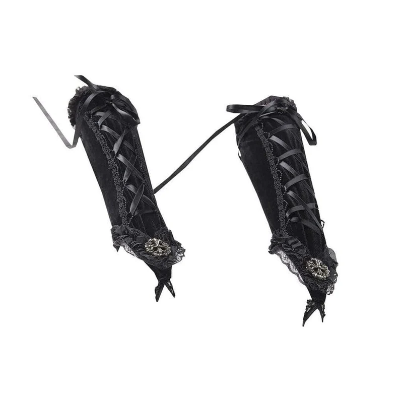 Damen Vintage Goth Lace Handschuhe