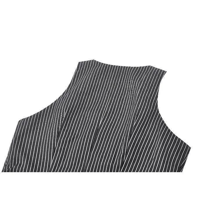 Gothic-Weste mit Streifen und Schnalle für Damen