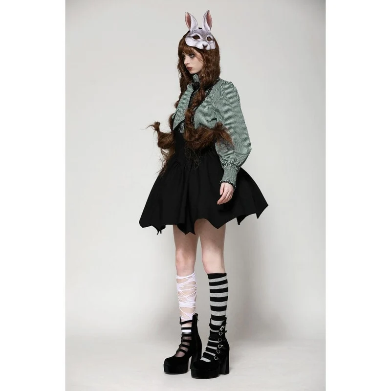 Gothic Lolita Batwing Kurzrock mit hoher Taille für Damen