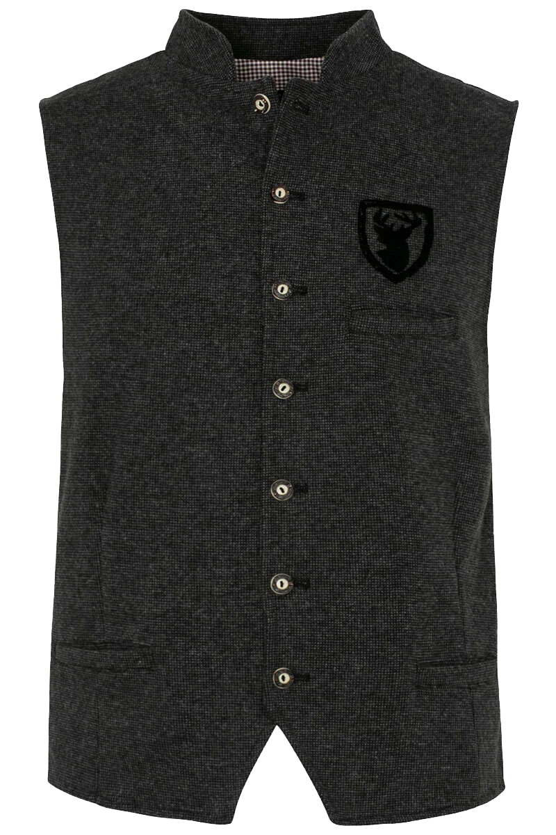 Herren Trachtenweste Sweatmaterial - anthrazit
