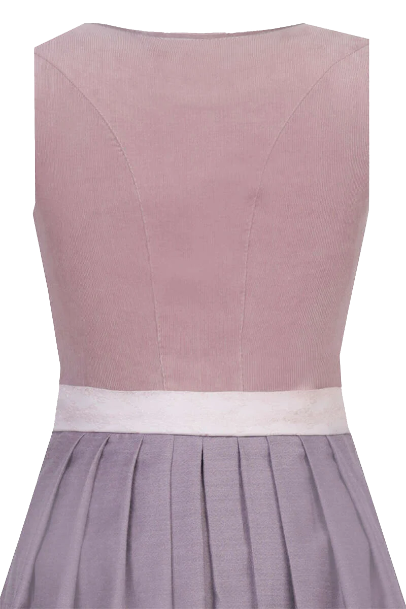 Midi-Dirndl Cordsamt - puder rosa
