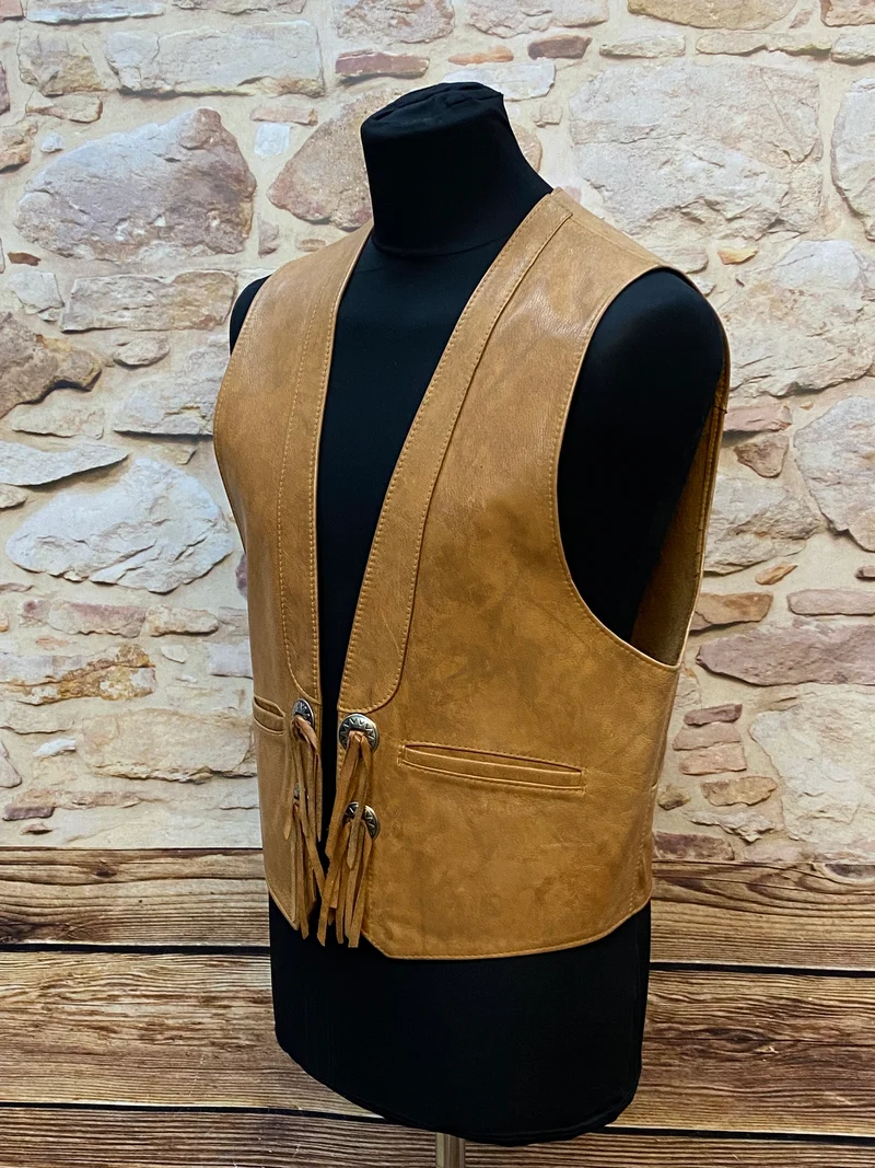 Lederweste - Westernstil - Vintage