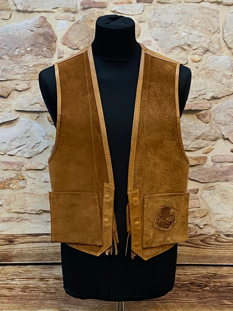 Lederweste - Westernstil - Vintage
