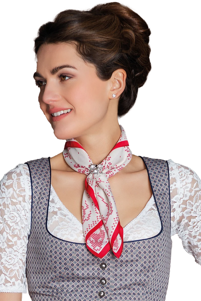 Damen Tuchhalter Edelweiß mit Strasssteinchen