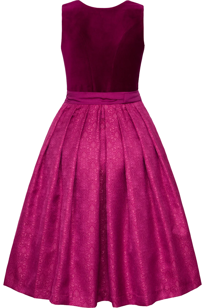 Midi-Samtdirndl mit Herzausschnitt