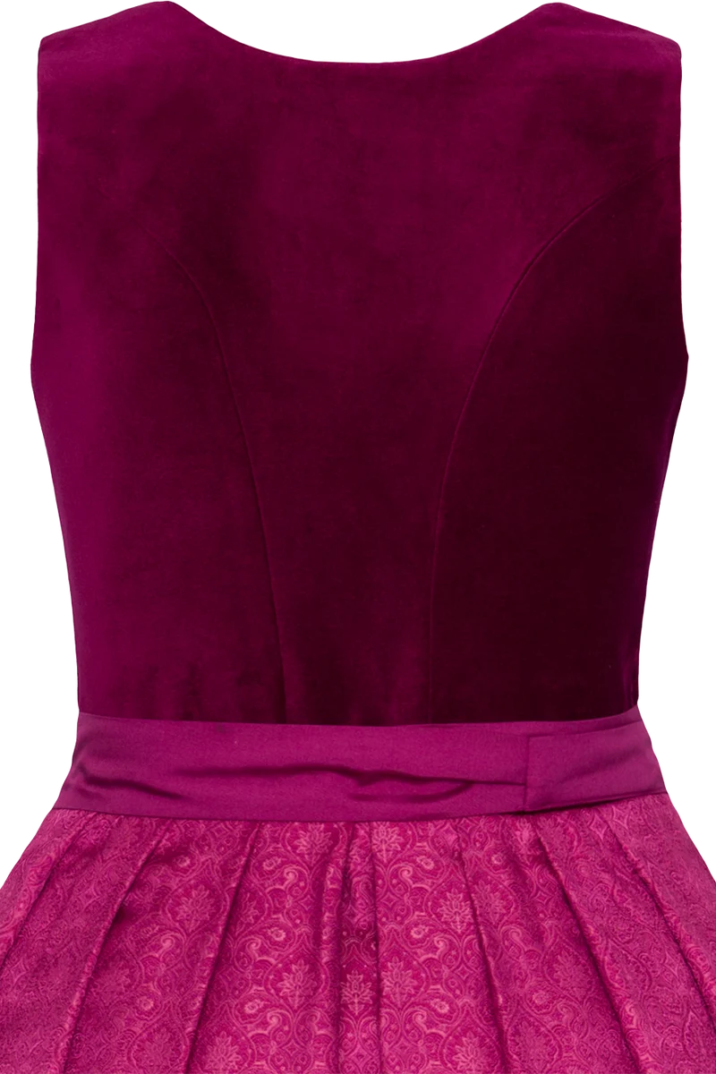 Midi-Samtdirndl mit Herzausschnitt