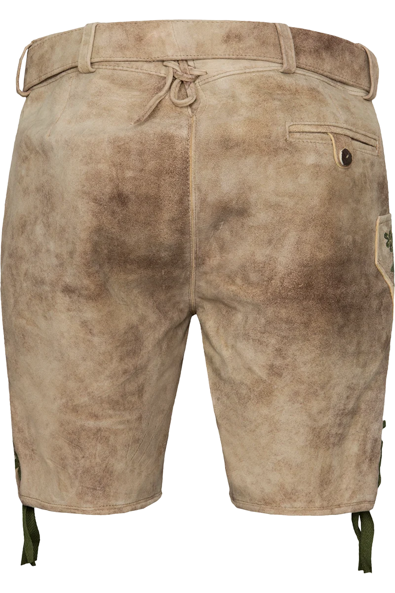 Herren Lederhose kurz mit Gürtel