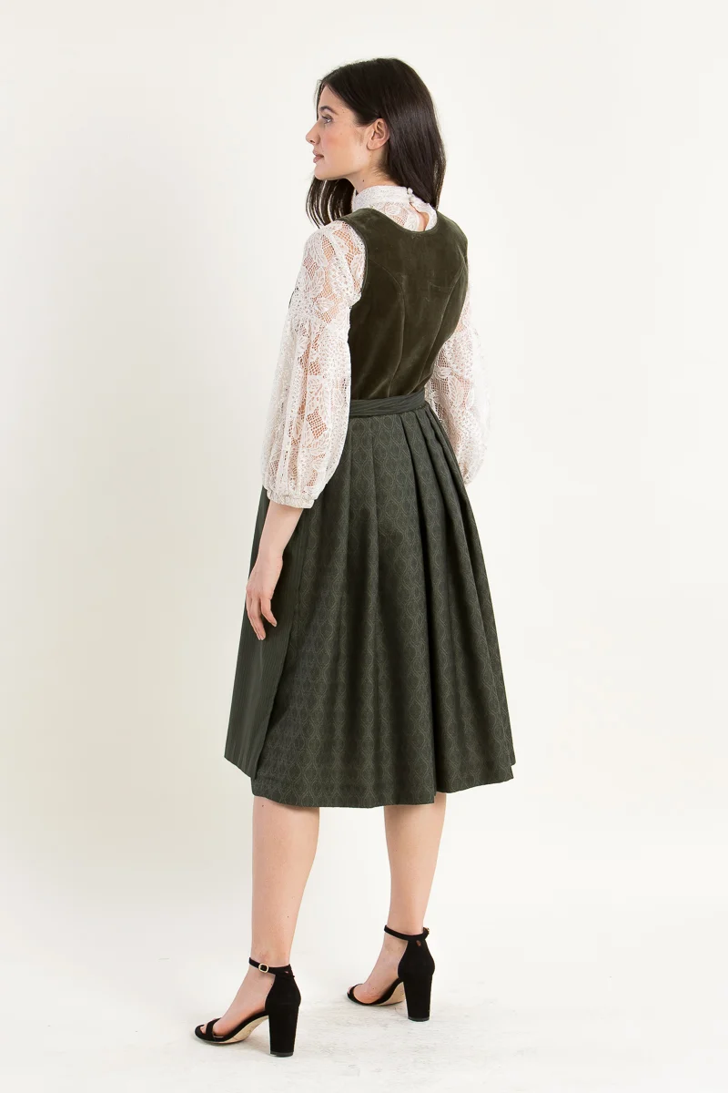 Wenger Samtdirndl Lore oliv