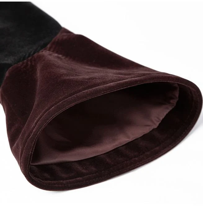 Frauen Gothic Stehkragen Forked Tail Velvet Jacken