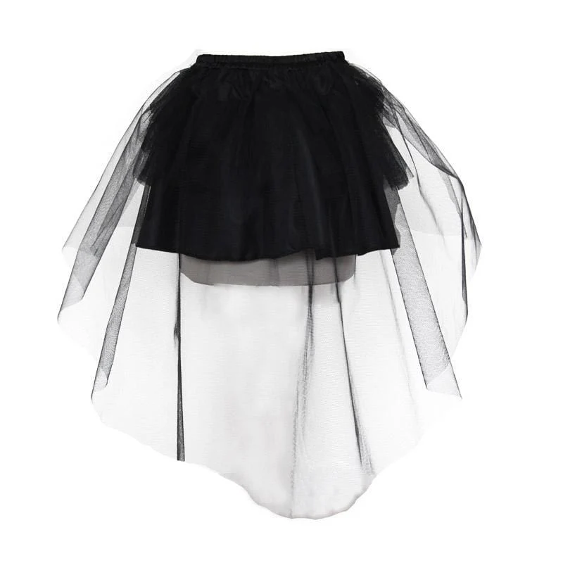 Damen Punk Minirock Mit Netz