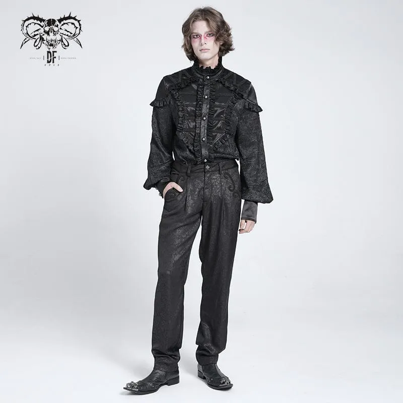 Gothic-Anzughose mit Blumenmuster für Herren