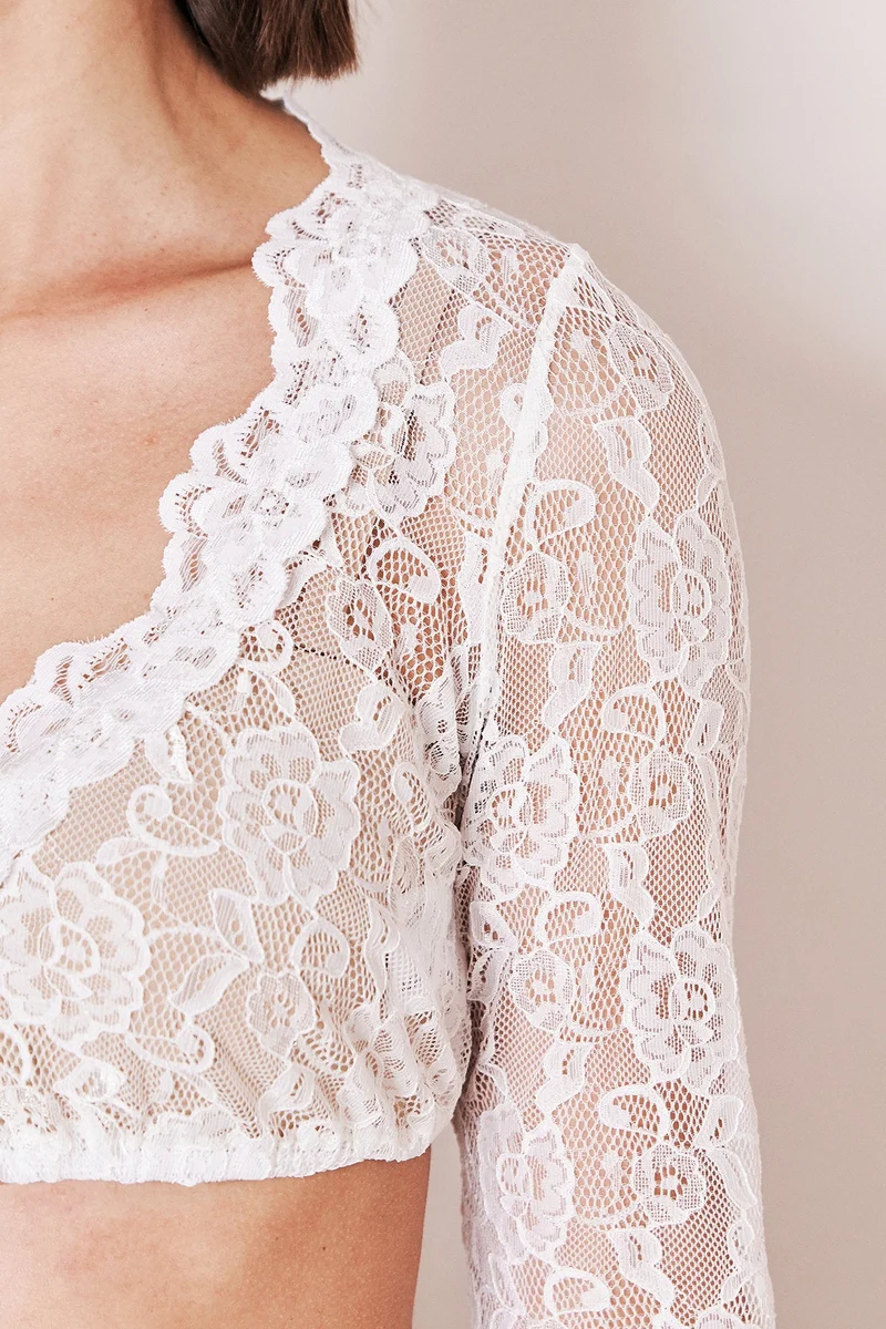 Dirndlbluse Cassandra 3/4-Arm ecru