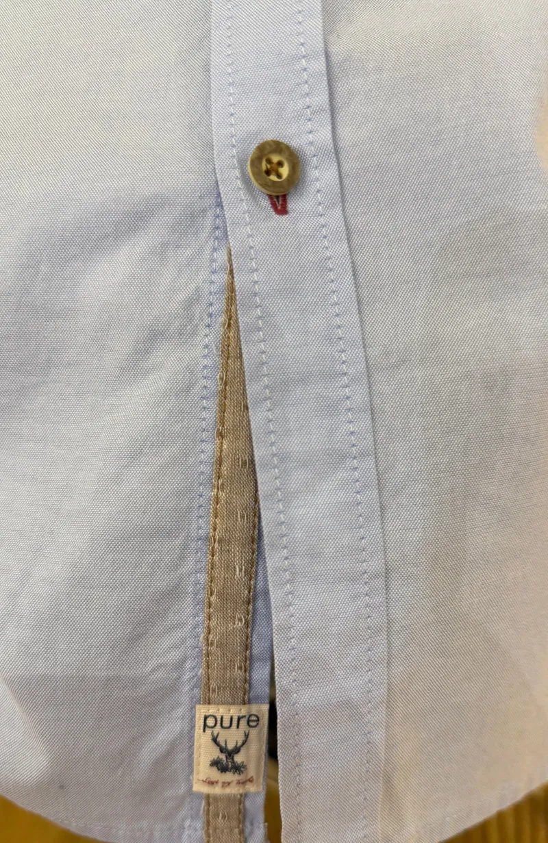 Trachtenhemd Pure hellblau Modern Fit