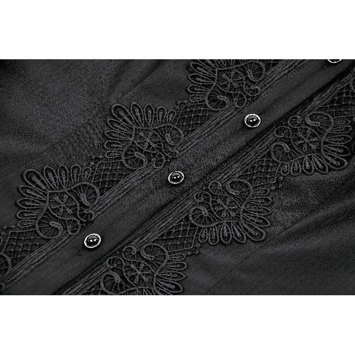 Gothic-Kleid mit Rüschen und Puffärmeln für Damen, Abschlusskleid