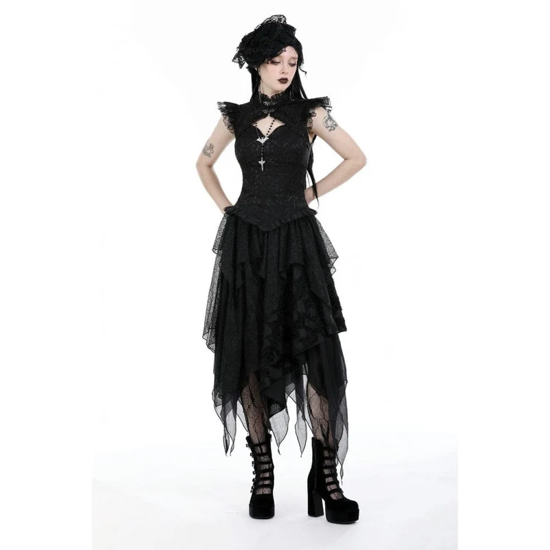 Unregelmäßiger Lagenrock im Punk-Stil für Damen