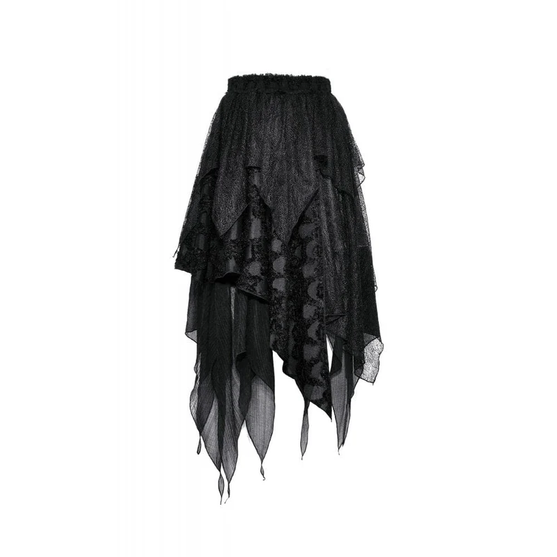Unregelmäßiger Lagenrock im Punk-Stil für Damen