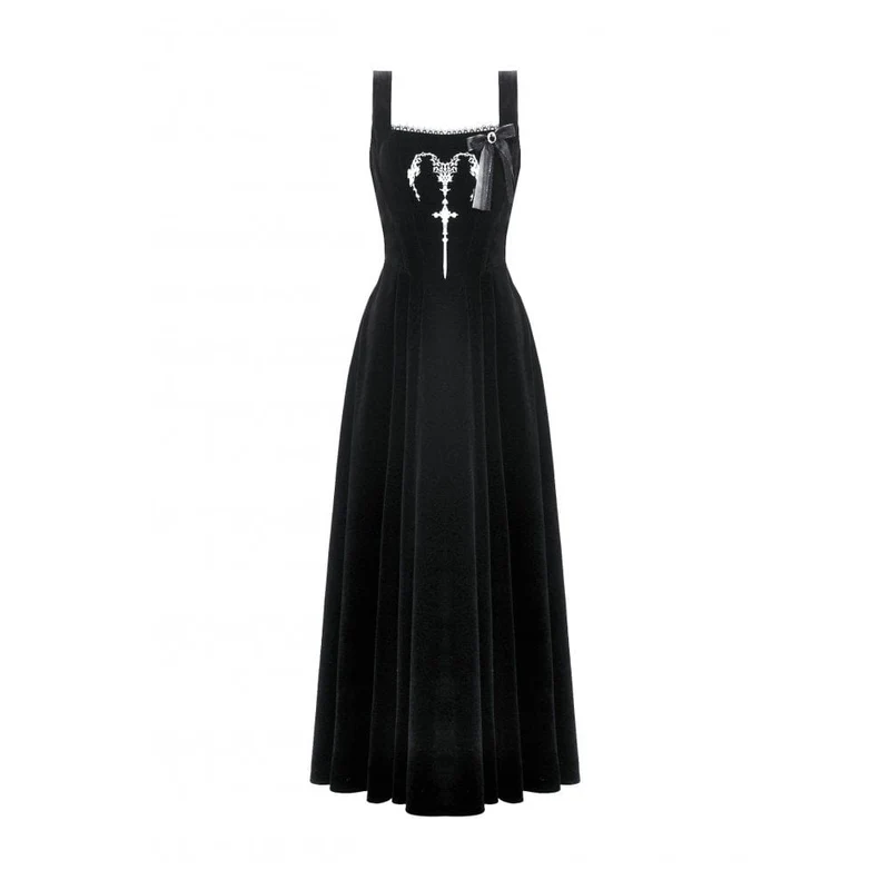 Gothic-Unterkleid aus Samt mit Stickerei und Hörnern für Damen zum Schnüren