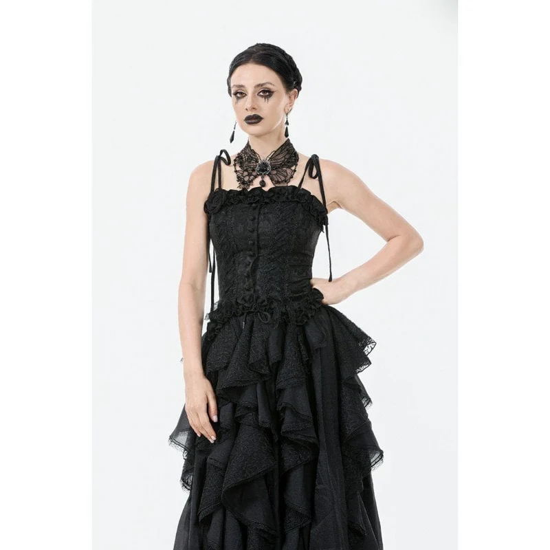 Gothic-Halsband mit Schmetterlingsspitze für Damen