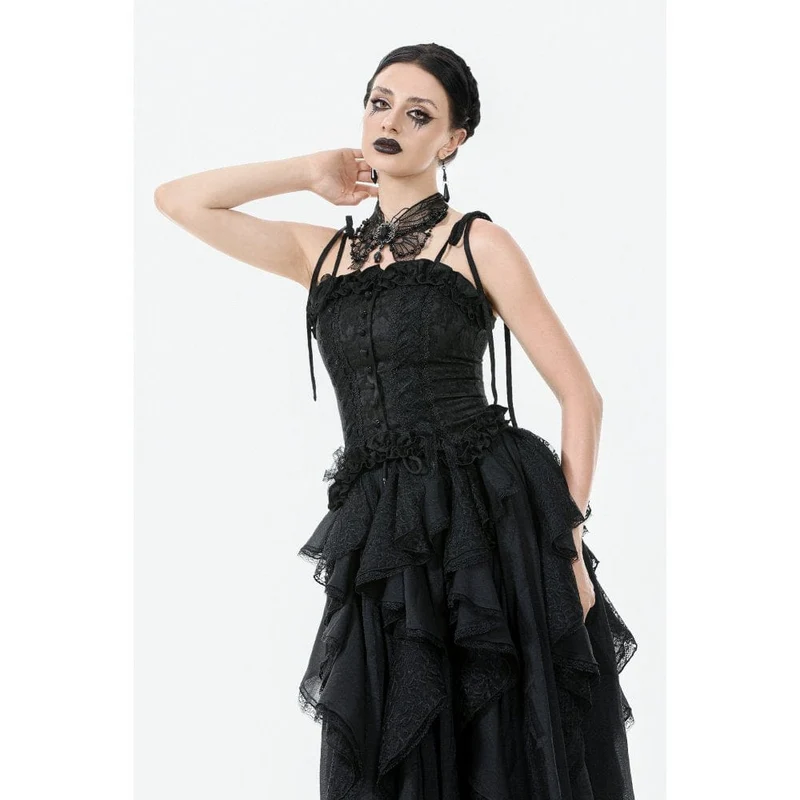 Gothic-Halsband mit Schmetterlingsspitze für Damen