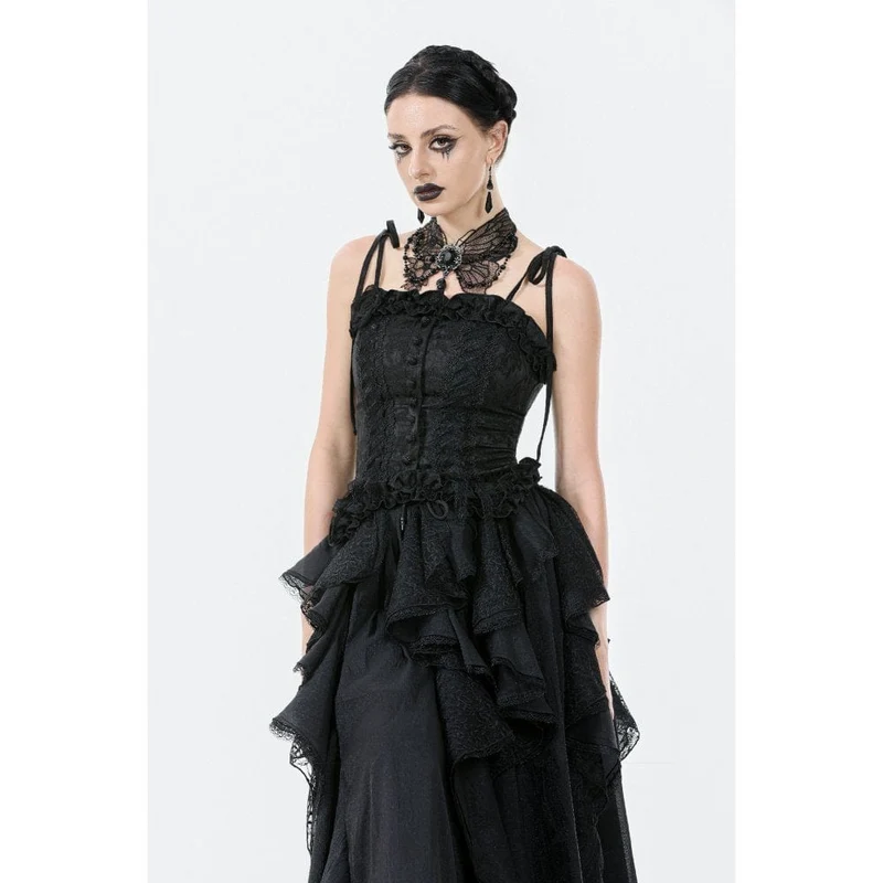 Gothic-Halsband mit Schmetterlingsspitze für Damen