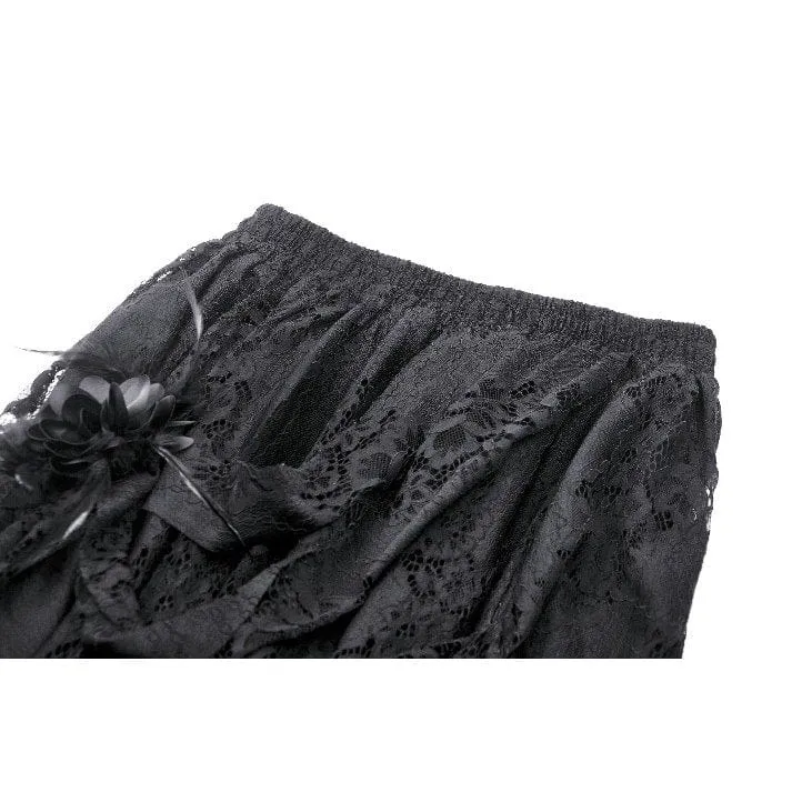 Unregelmäßiger Gothic-Spitzenrock für Damen