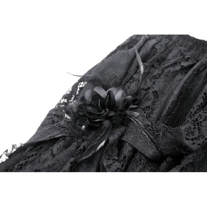 Unregelmäßiger Gothic-Spitzenrock für Damen