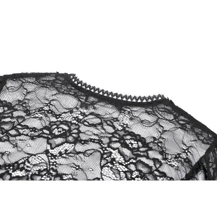 Gothic-Cape für Damen mit Spitzenbesatz und ausgestellten Ärmeln