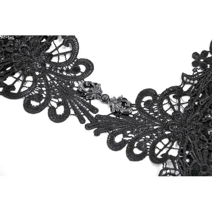 Gothic-Cape für Damen mit Spitzenbesatz und ausgestellten Ärmeln