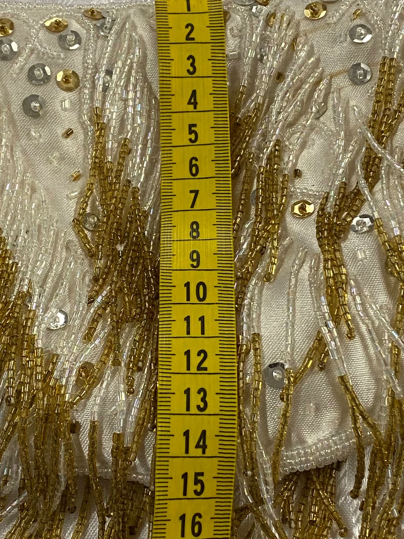 Vintage Abendtasche Gold mit Perlen