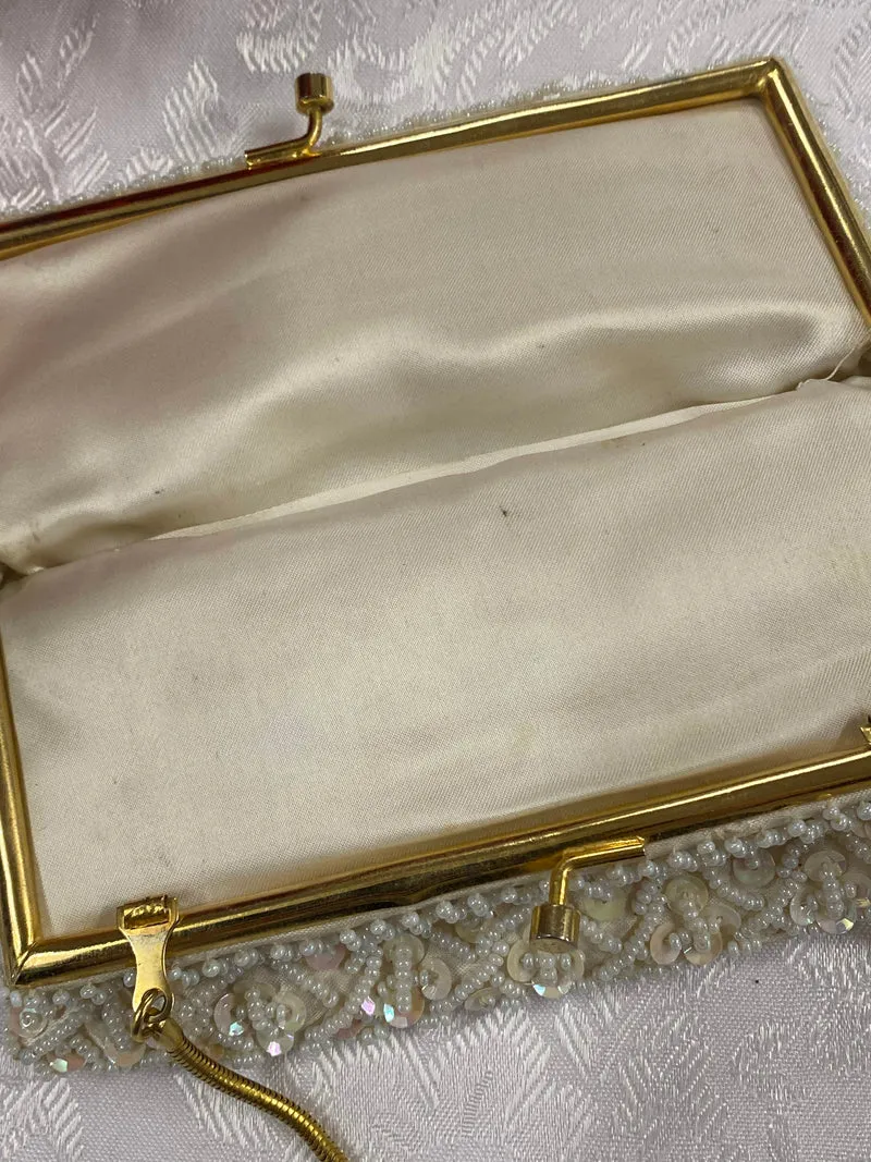 Vintage Abendtasche Perlen und Pailletten