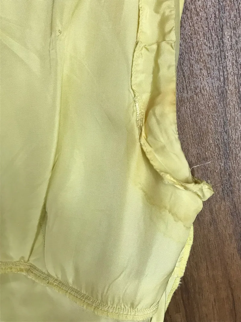 Vintage 1950er Tageskleid Gelb Gr. 32